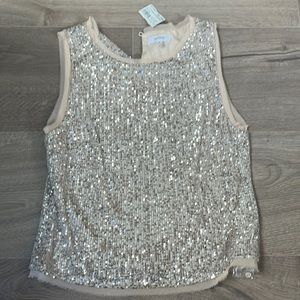Hashtag sequins tank brand new